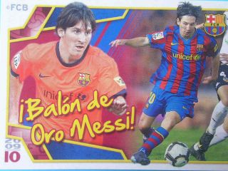El Barça de Las Seis Copas 09 10 Messi 97 Balon de Oro Sticker Panini