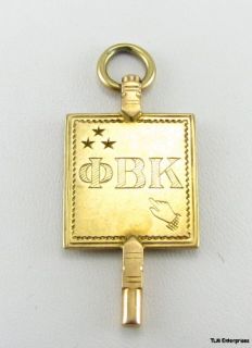 PHI Beta Kappa Fraternity 1943 Dickinson 10K Gold Key