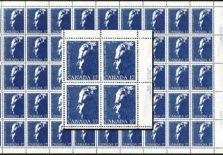 mnh vf 859 john george diefenbaker full sheet canadian stamps 1980