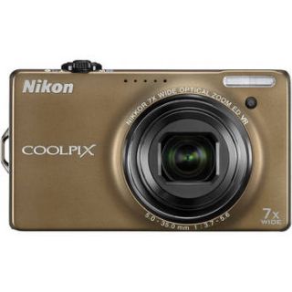 Nikon Coolpix S6000 Digital Camera Bronze Refurbished 018208262168