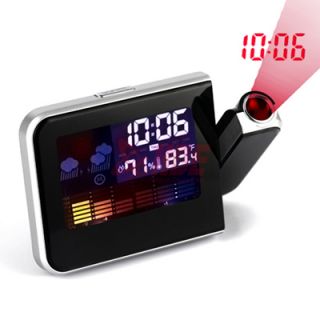 Digital LED Display Weather Station Projection Alarm Clock Temperature