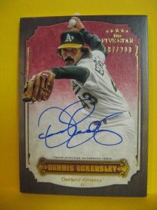 Dennis Eckersley 5 Five Star Auto Signed on Card Autograph Oakland As