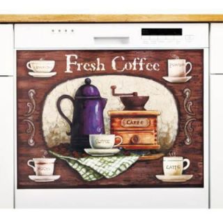 Coffee Theme Dishwasher Magnetic Cover Kitchen Decor