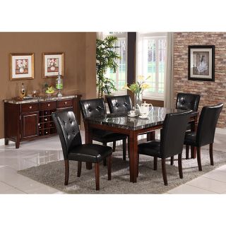 New Home Decor Dining Room Furniture 7 Piece Black Table Chairs Set