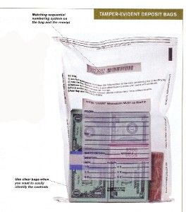 Bank Deposit Tamper Proof Bags Clear Pack of 500 Bags