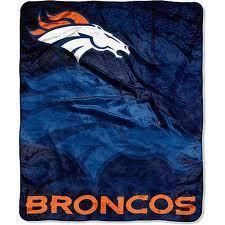  Denver Broncos Plush Throw Blanket New