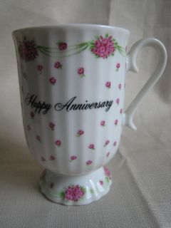 1980 Enesco Petite Fleurs de Paris Anniversary Novelty Coffee Mug Cup