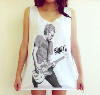 SUM 41 Deryck Whibley Punk Rock Music Nirvana Dress Tank Top T Shirt