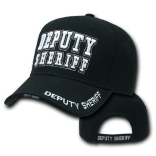 Deputy Sheriff Embroidered Black Police Hat Cap