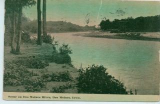 Vintage Postcard Des Moines River Des Moines Iowa