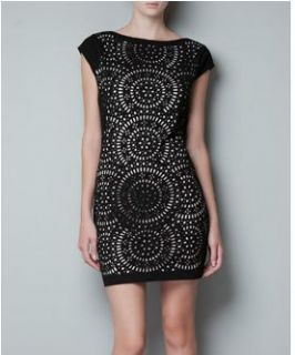  Zara BNWT Black Dress with Cut Out Design Women Fall 2012 Sz S