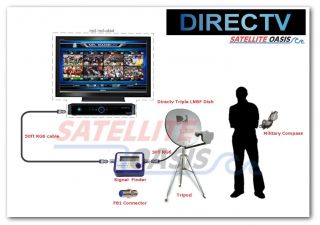 DirecTV Triple LNBF Satellite Dish Tripod Kit for RV Tailgating 3