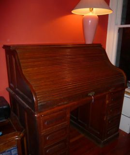 1884 Roll Top Desk with Corbin Cabinet Lock CCL Rolltop
