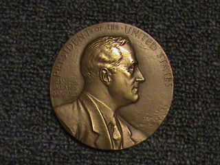Franklin Delano Roosevelt FDR Inauguration Table Medal