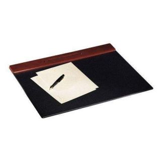 23390 Rolodex Mahogany Wood and Black Desk Protection Pad 19 x 24