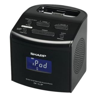 Sharp DK CL3P Desktop Clock Radio with iPhone iPod Dock
