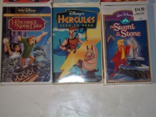 Lot 6 Walt Disney Kids Childrens Movies VHS Clamshell Cases Mulan