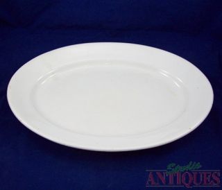 Imperial Ironstone English White China 19 Platter Oval Serving Plate