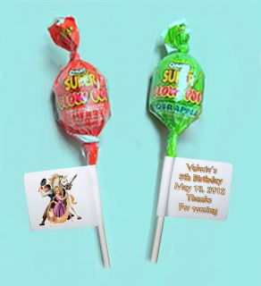 30 Disney Tangled Personalized Candy Birthday Favors Lollipop Labels