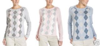  Women IZOD Argyle Sweater Plus Sz 1x 2X 3X RT $66