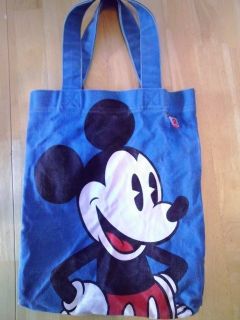 Disney Couture Mickey Mouse Tote Blue Purse Handbag Book Bag School