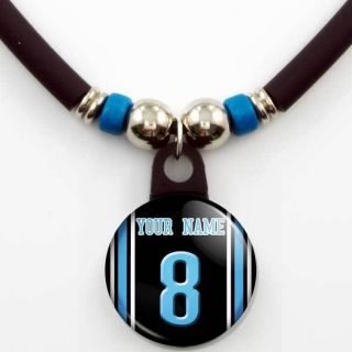 Detroit Lions Personalized Football Jersey Necklace With Name and