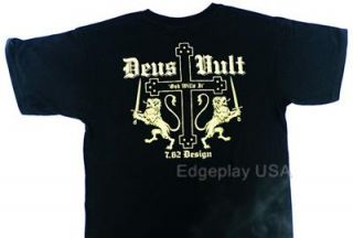 Deus Vult T Shirt 7.62 Design Patriotic Crusades