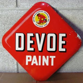 Devoe Paints Metal Paint Sign Reproduction