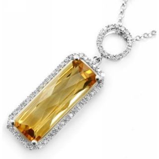 squaretrade ap6 0 natural citrine diamonds necklace 14k white gold
