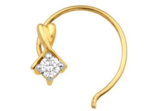 20ctw DIAMOND 14k GOLD NOSE PIN FOR WEDDING/ANNIVERSARY/PARTY