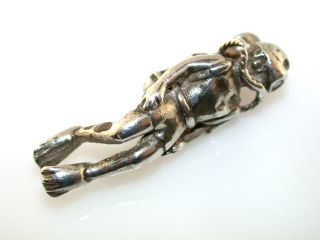 this auction is for vintage scuba diver sterling silver charm