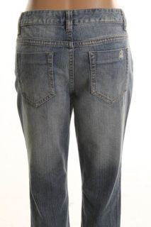 DKNY New Blue Denim Distressed Low Rise Sand Wash Skinny Jeans Petites