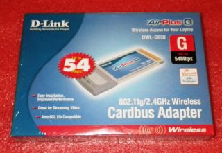 Link Wireless Network Card PCMCIA Wireless G Adapter AirPlus G DWL