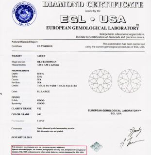 OLD EUROPEAN CUT 1.68CT J, VS2 DIAMOND ART DECO CALIBRE SAPPHIRE