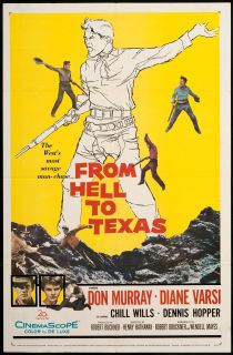 From Hell to Texas 1958 Original Movie Poster 1 Sheet