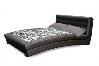 Diamond Sofa Belaire California King Bonded Leather Tufted Bed Black