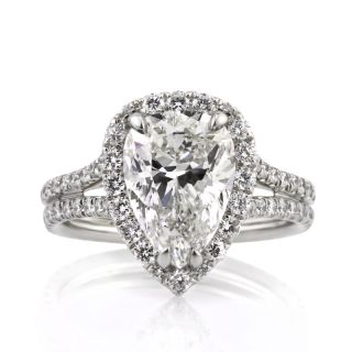 66ct Pear Shape Diamond Engagement Ring and Anniversary Ring