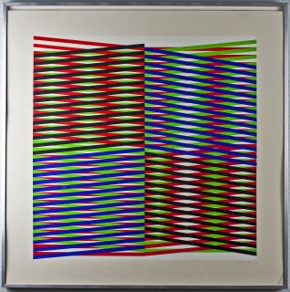 Carlos Cruz Diez Signed Modernist Op Art C 1970 Aditions Colors 2