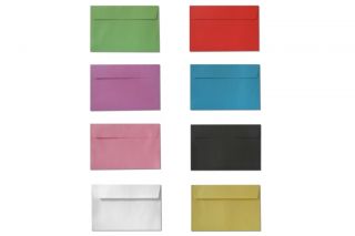 WE ALSO SELL METALLIC & PAPER COLOURED ENVELOPES.