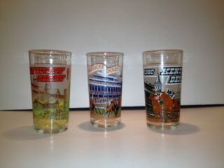 1978 1979 and 1980 Kentucky Derby Glasses