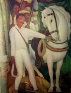 Diego Rivera Emilio Zapata Vintage Print Mexico