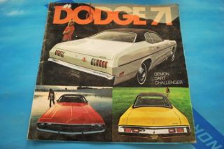 71 Dodge Challenger Dart Brochure Mopar