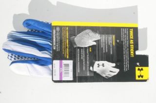  Blurr II 2 Receiver Gloves Blue White Football Sticky XXL