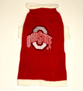 Ohio State Buckeyes Sweater for Dogs Size Medium 14 18 Inch