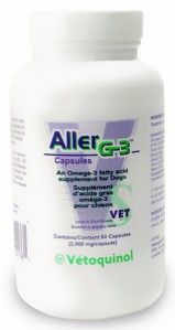 Aller G 3 Small Dogs & Cats 10 30 lbs 60 Caps Dry Skin Allergies