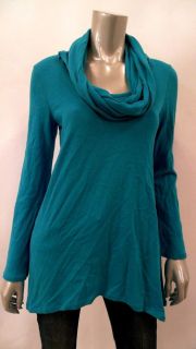 Style Co Misses Womens Tunic Sweater SZ L Teal Glow Knit Sale Designer