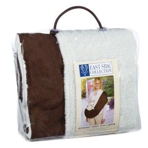 Reversible Sling Pet Dog Cradle Carrier Suede/Sherpa Chocolate