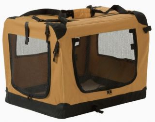 New Large Fold Away Pet Carrier Dog Crate Sherpa Cushion Pad 29 x 20