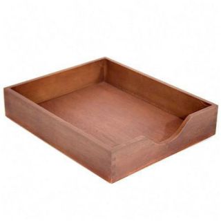 Carver Wood Products Wood Desk Tray Letter Size Walnut
