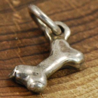 Vintage Sterling Silver   3D Dog Toy Bone   Charm Pendant ZN580